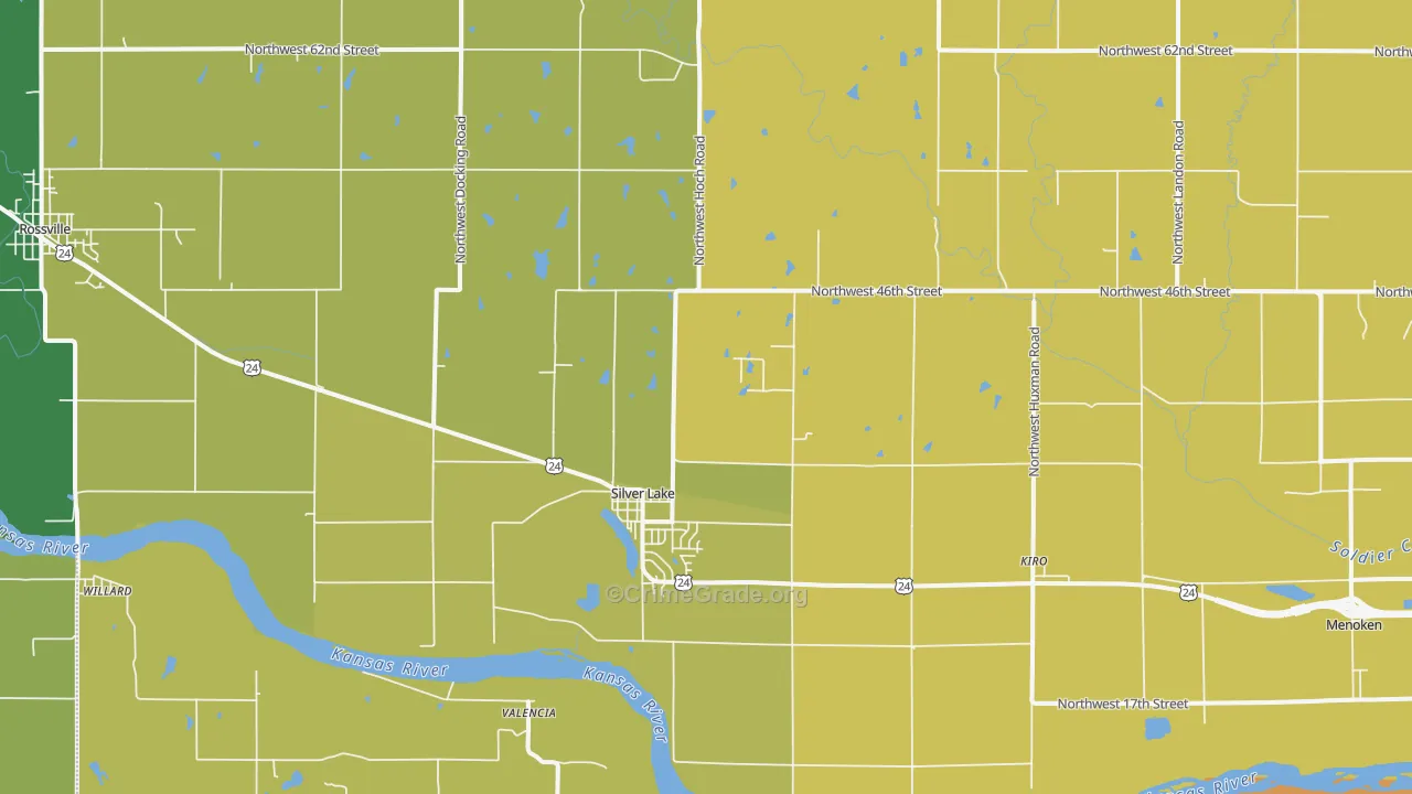 66539, KS Map of Vehicle Theft Rates