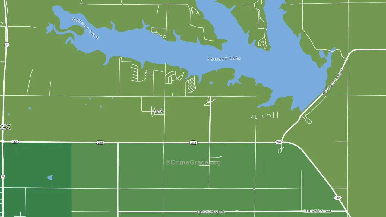 66543, KS Map of Vehicle Theft Rates