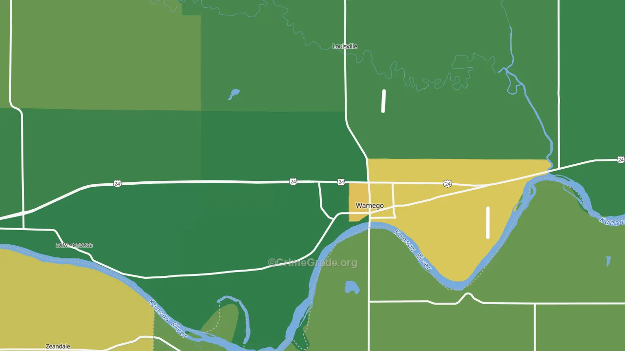66547, KS Map of Vehicle Theft Rates