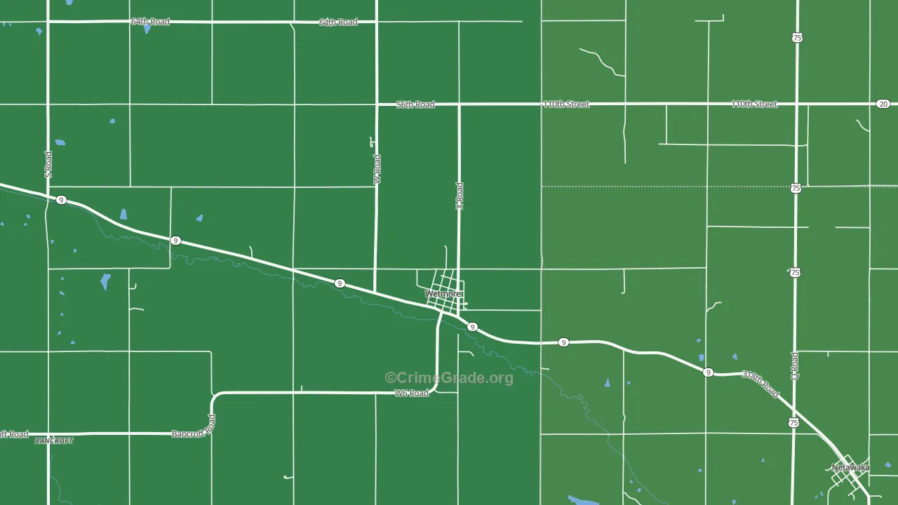 66550, KS Map of Vehicle Theft Rates