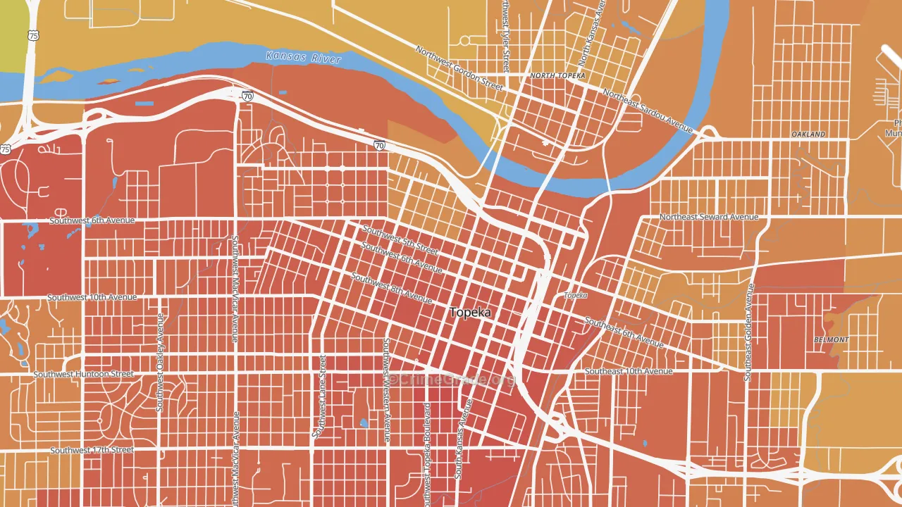 66603, KS Map of Vehicle Theft Rates
