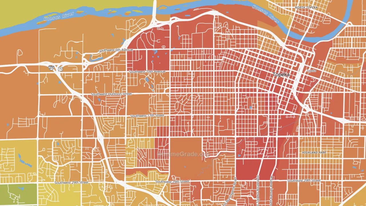 66604, KS Map of Vehicle Theft Rates