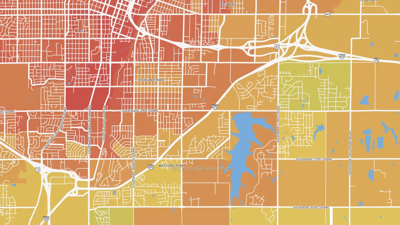 66605, KS Map of Vehicle Theft Rates