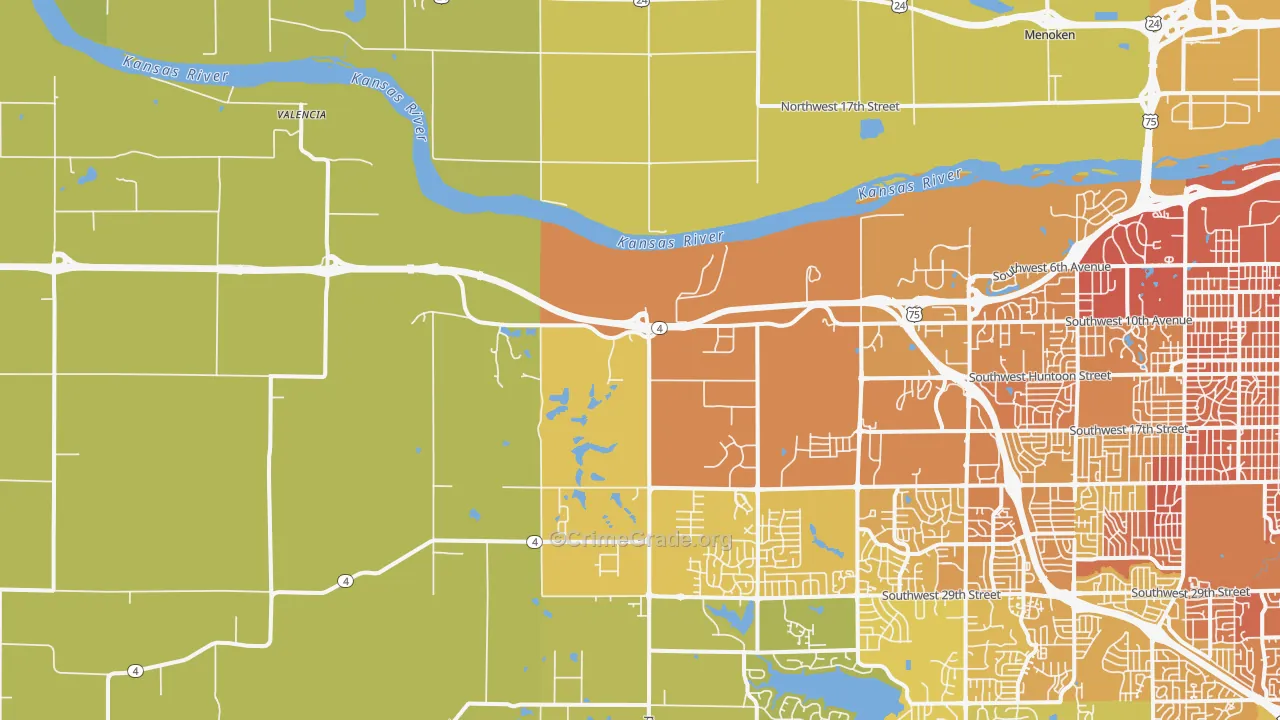 66615, KS Map of Vehicle Theft Rates