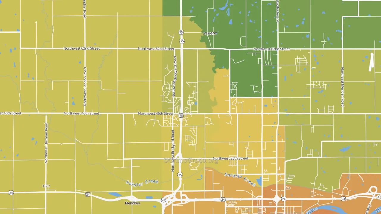 66618, KS Map of Vehicle Theft Rates
