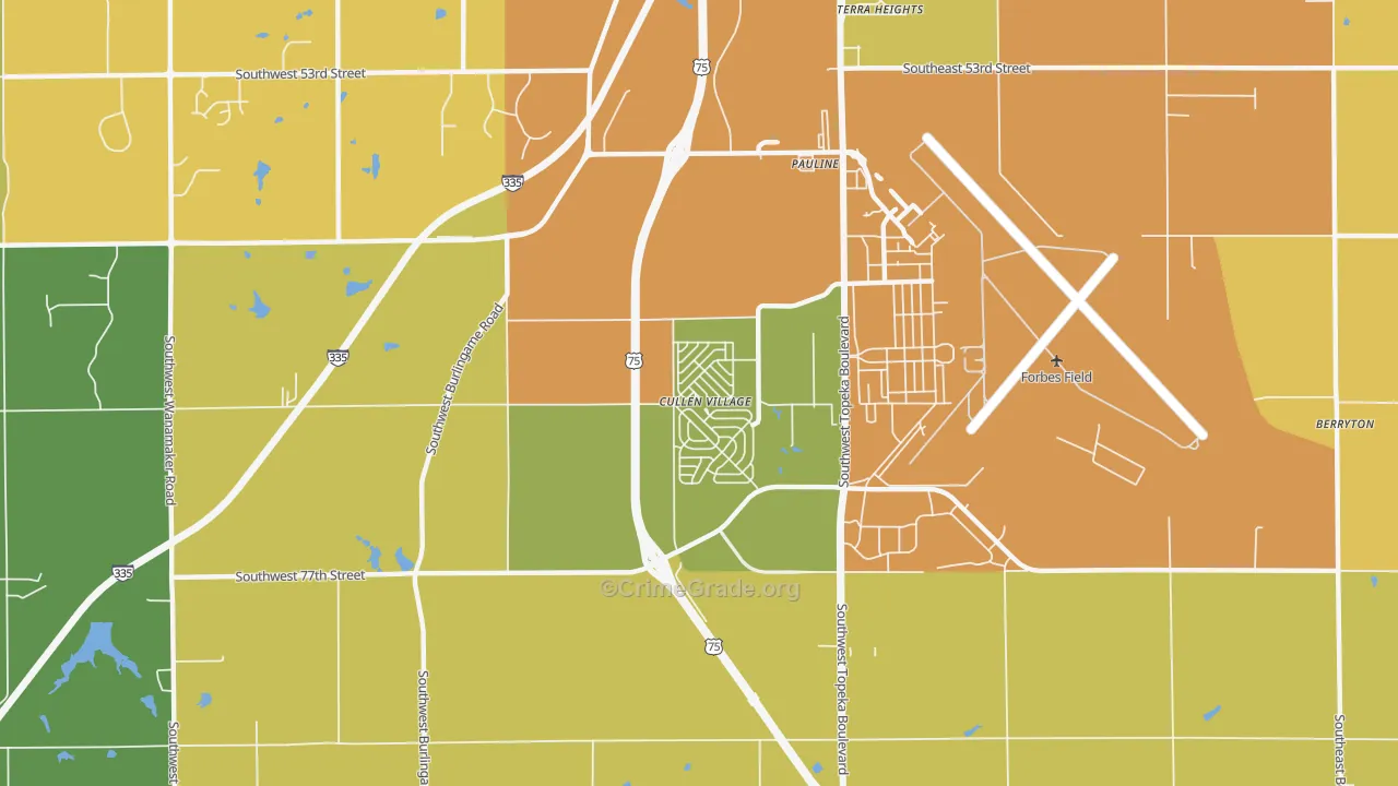 66619, KS Map of Vehicle Theft Rates