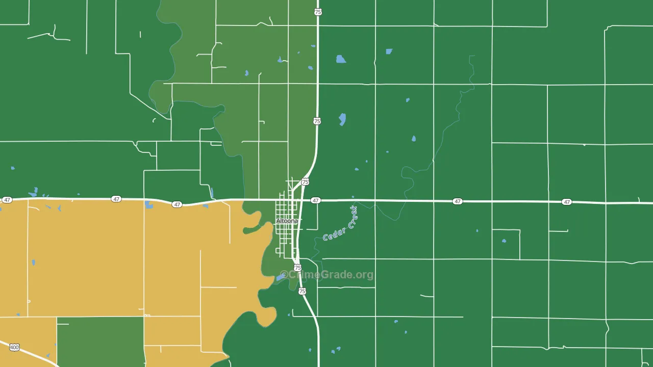 66710, KS Map of Vehicle Theft Rates