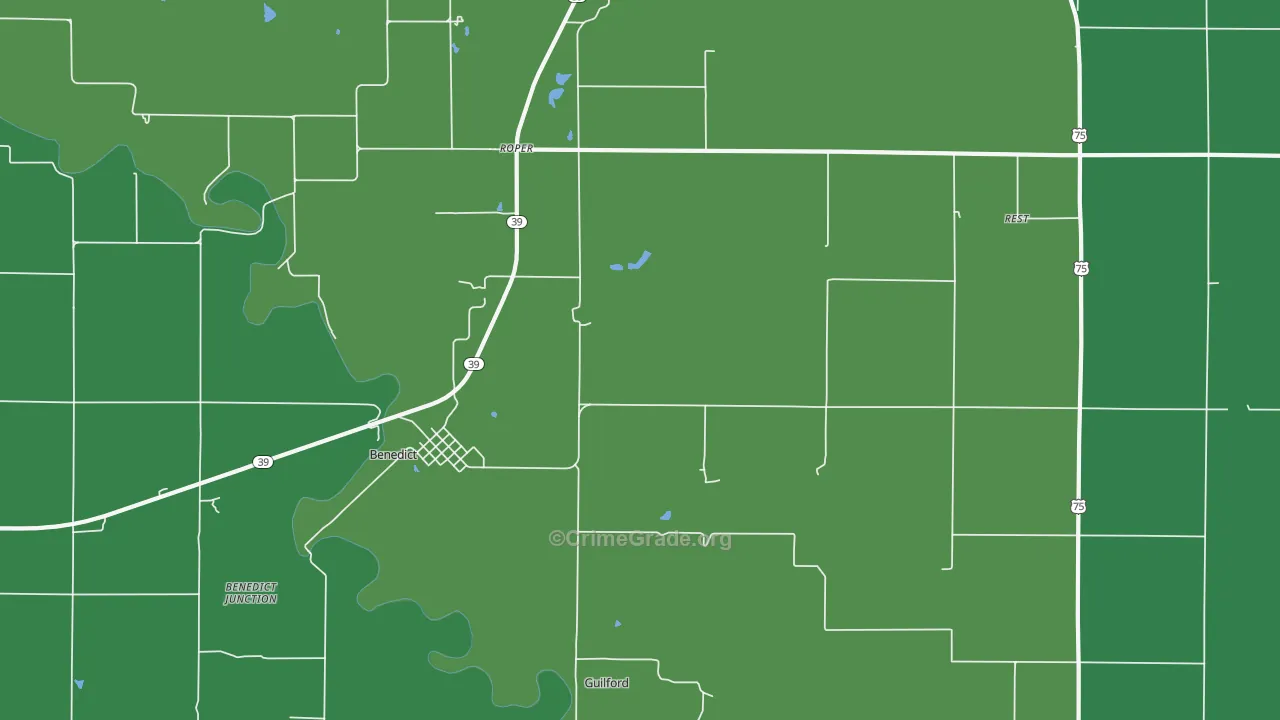 66714, KS Map of Vehicle Theft Rates