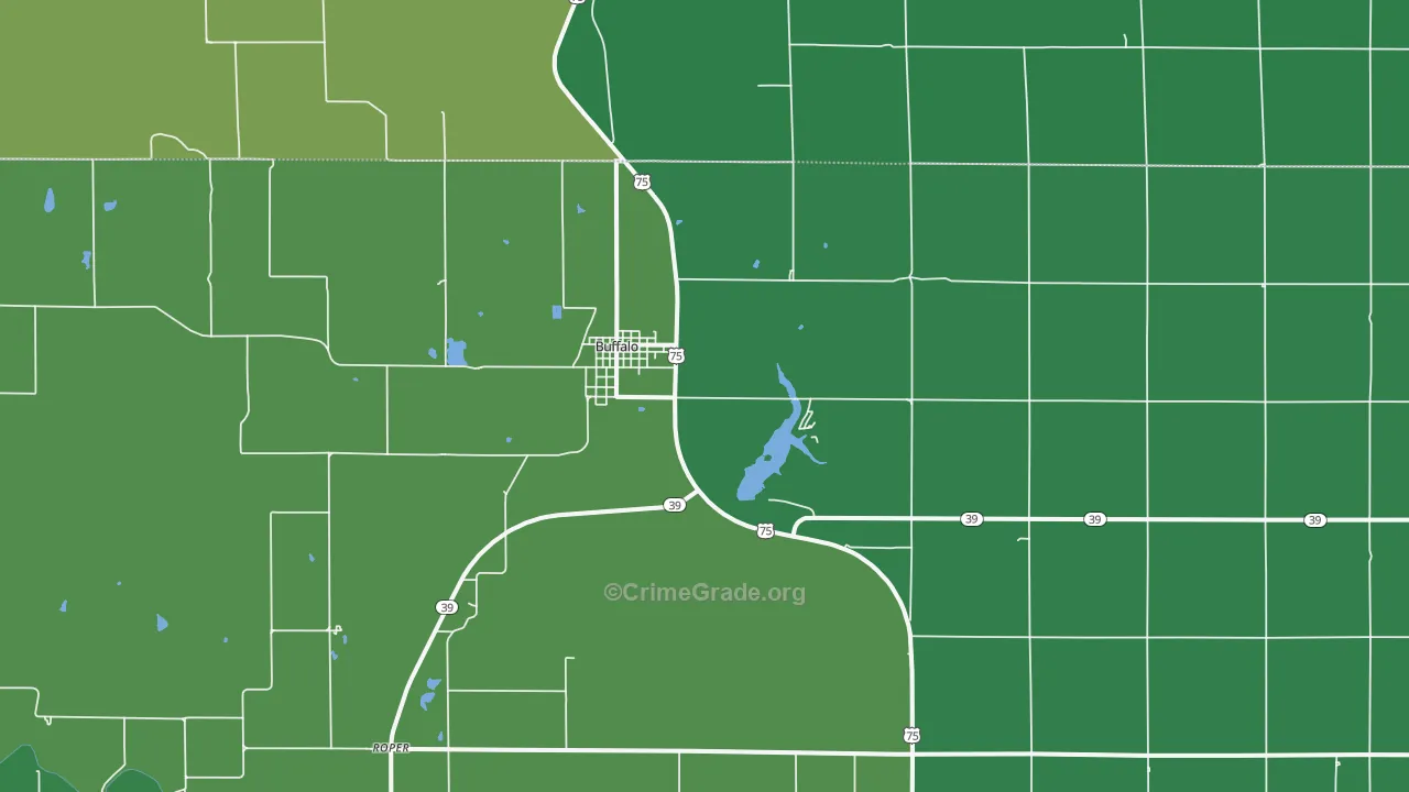 66717, KS Map of Vehicle Theft Rates