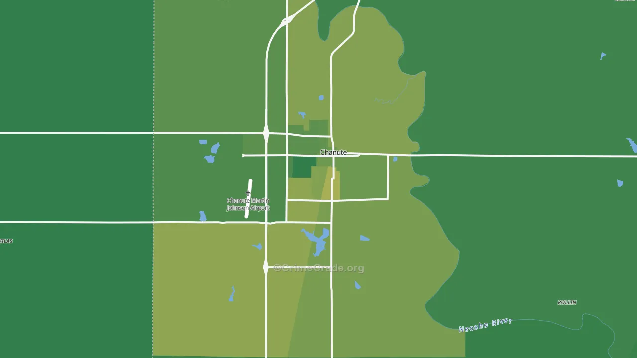 66720, KS Map of Vehicle Theft Rates