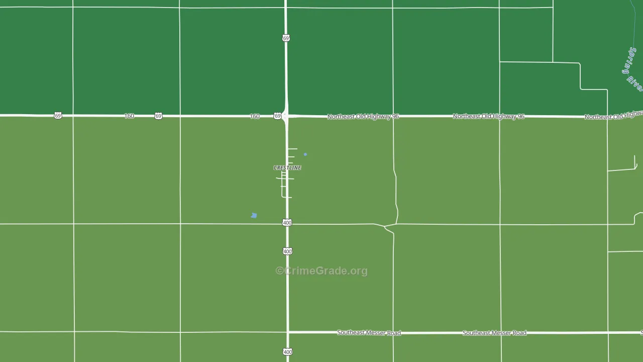 66728, KS Map of Vehicle Theft Rates