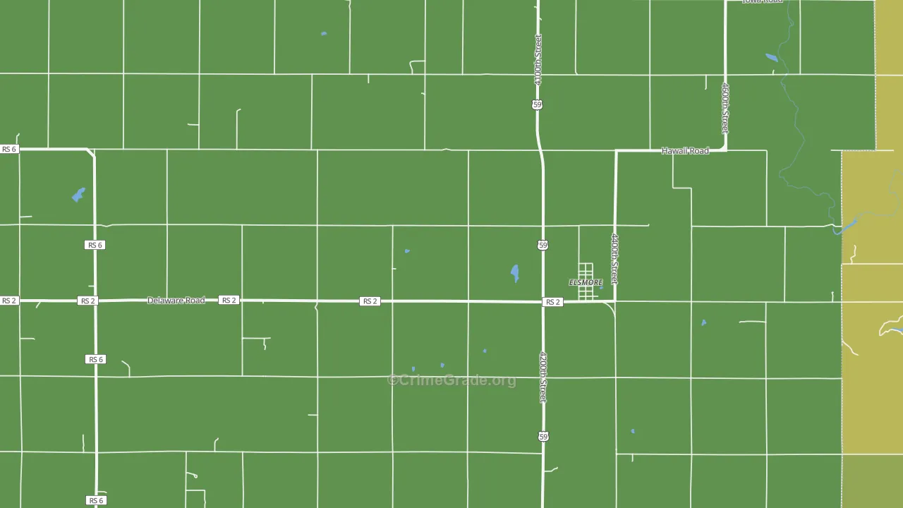 66732, KS Map of Vehicle Theft Rates