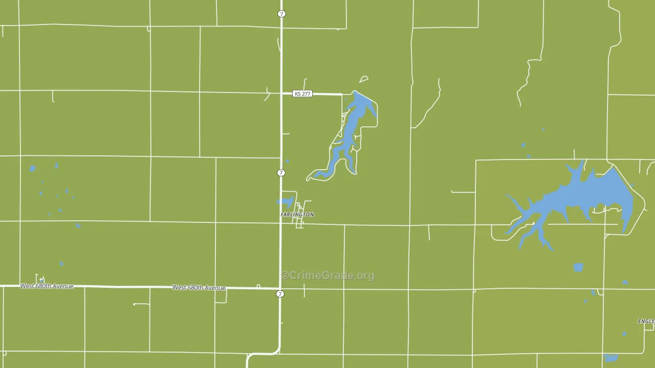 66734, KS Map of Vehicle Theft Rates