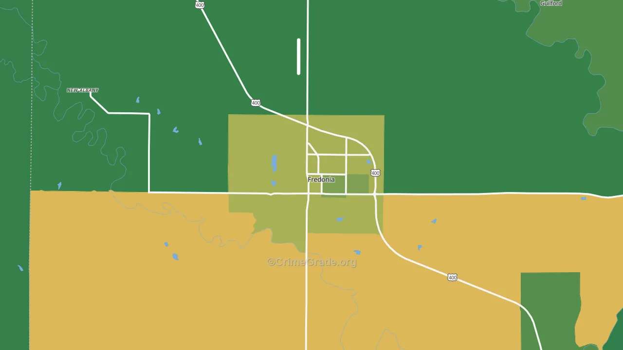 66736, KS Map of Vehicle Theft Rates