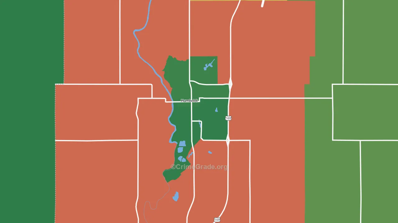 66748, KS Map of Vehicle Theft Rates