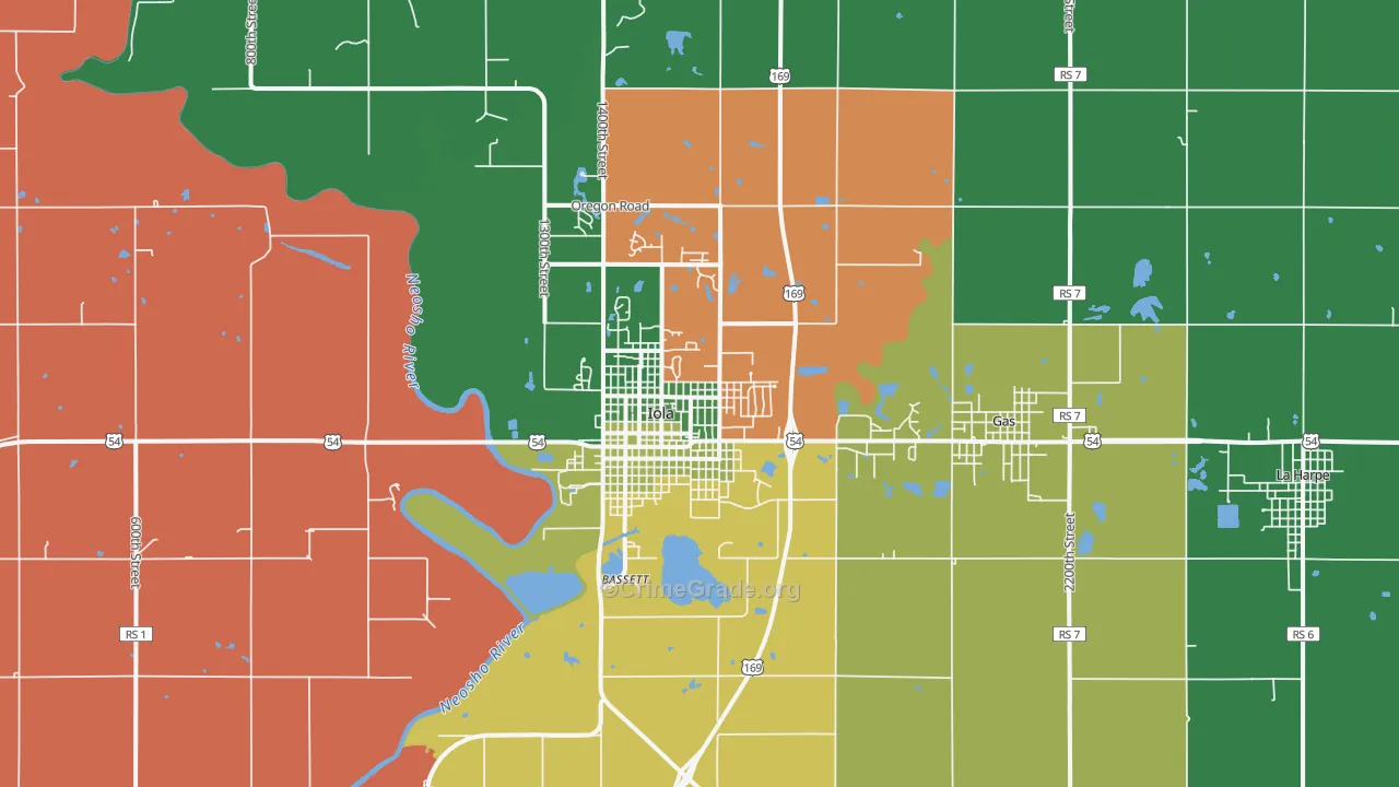 66749, KS Map of Vehicle Theft Rates