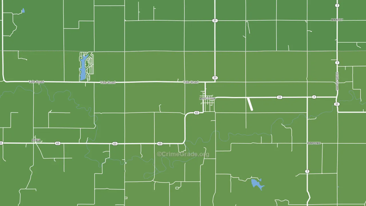 66754, KS Map of Vehicle Theft Rates