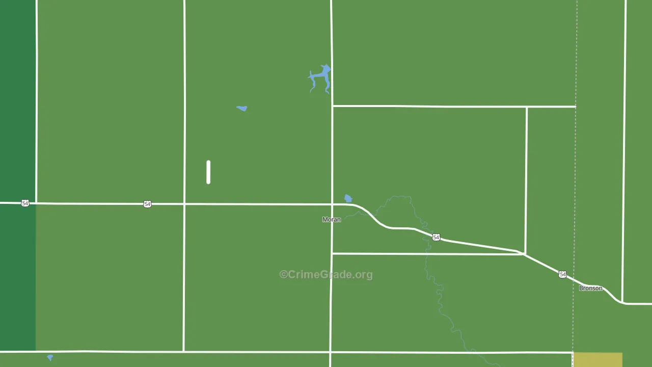 66755, KS Map of Vehicle Theft Rates