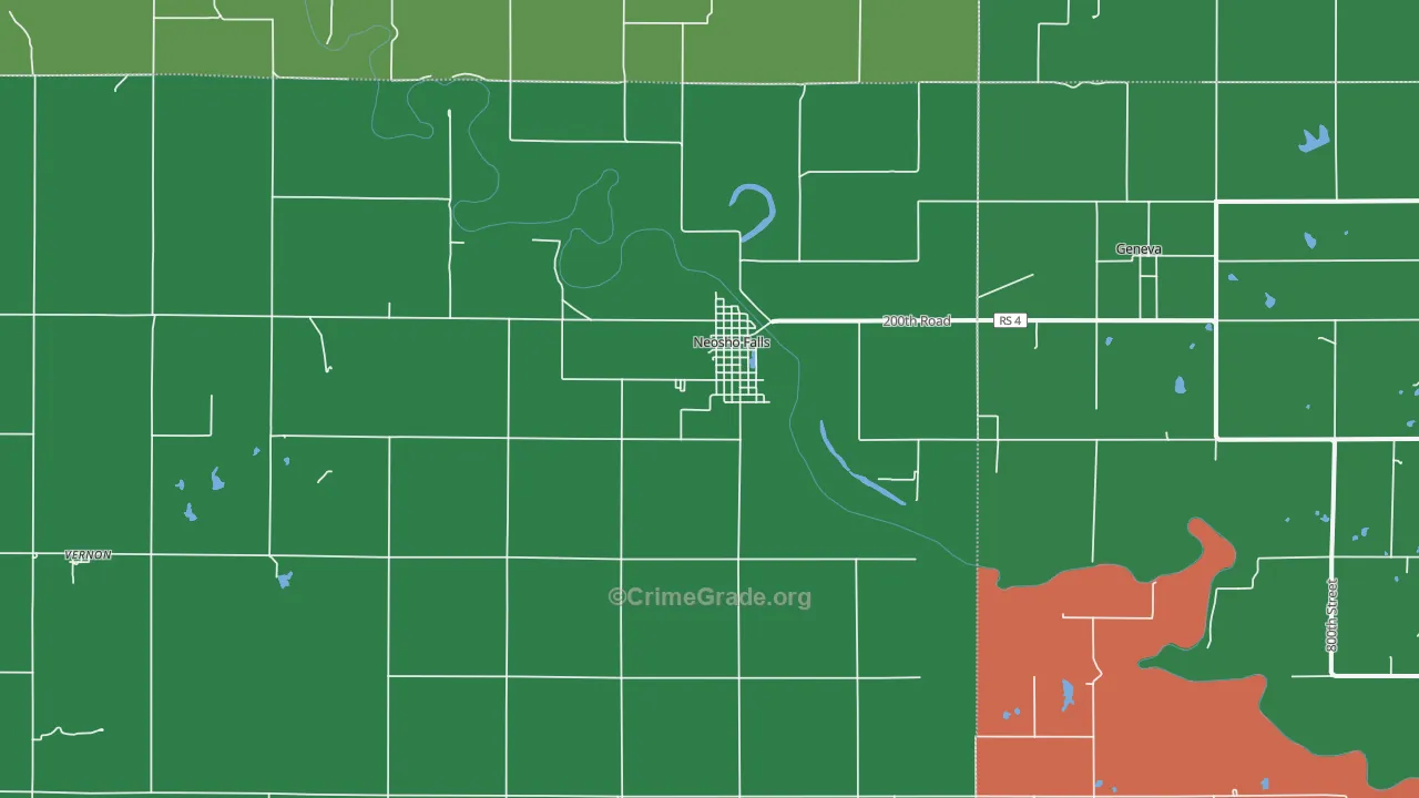 66758, KS Map of Vehicle Theft Rates