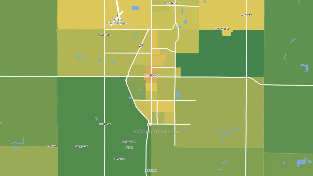 66762, KS Map of Vehicle Theft Rates