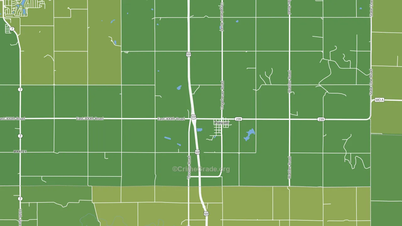 66767, KS Map of Vehicle Theft Rates