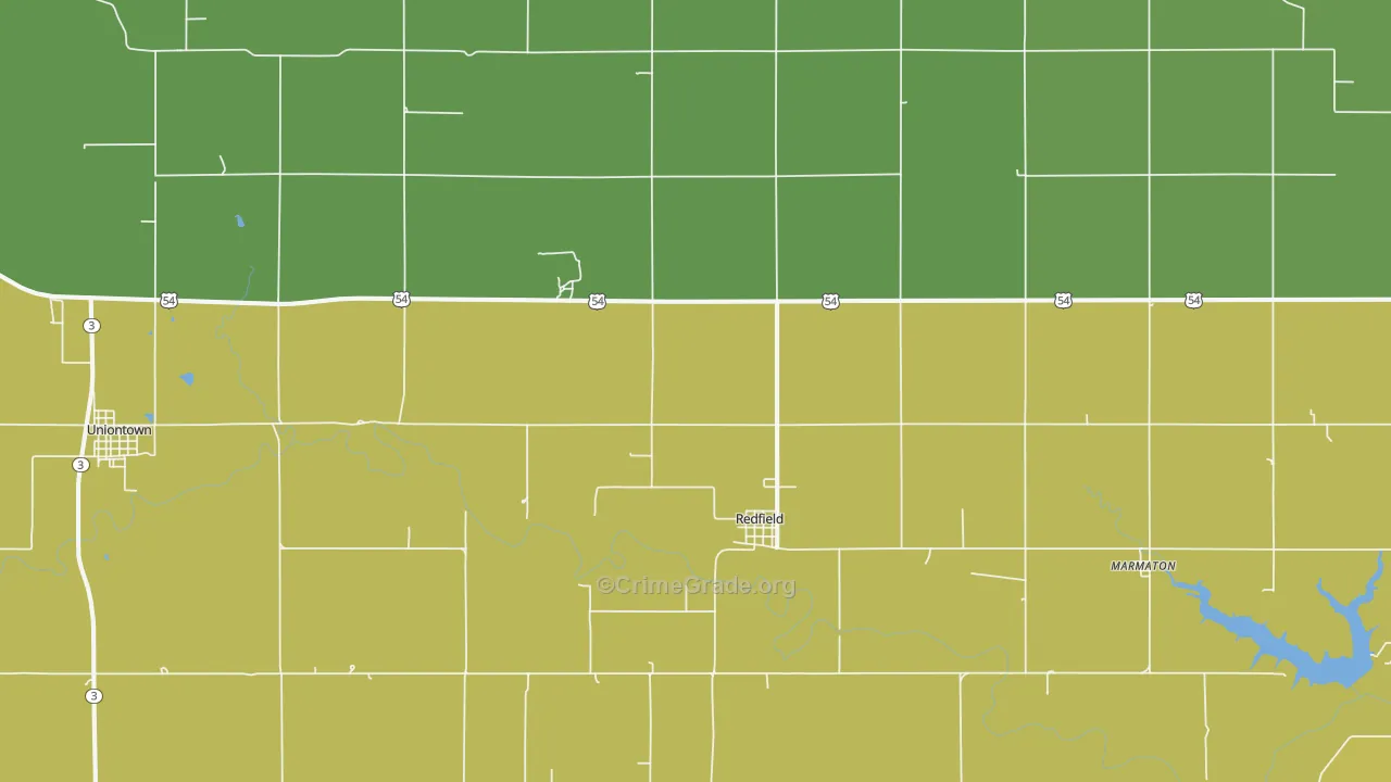 66769, KS Map of Vehicle Theft Rates