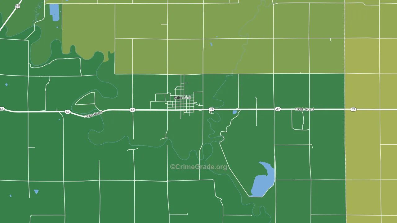 66771, KS Map of Vehicle Theft Rates