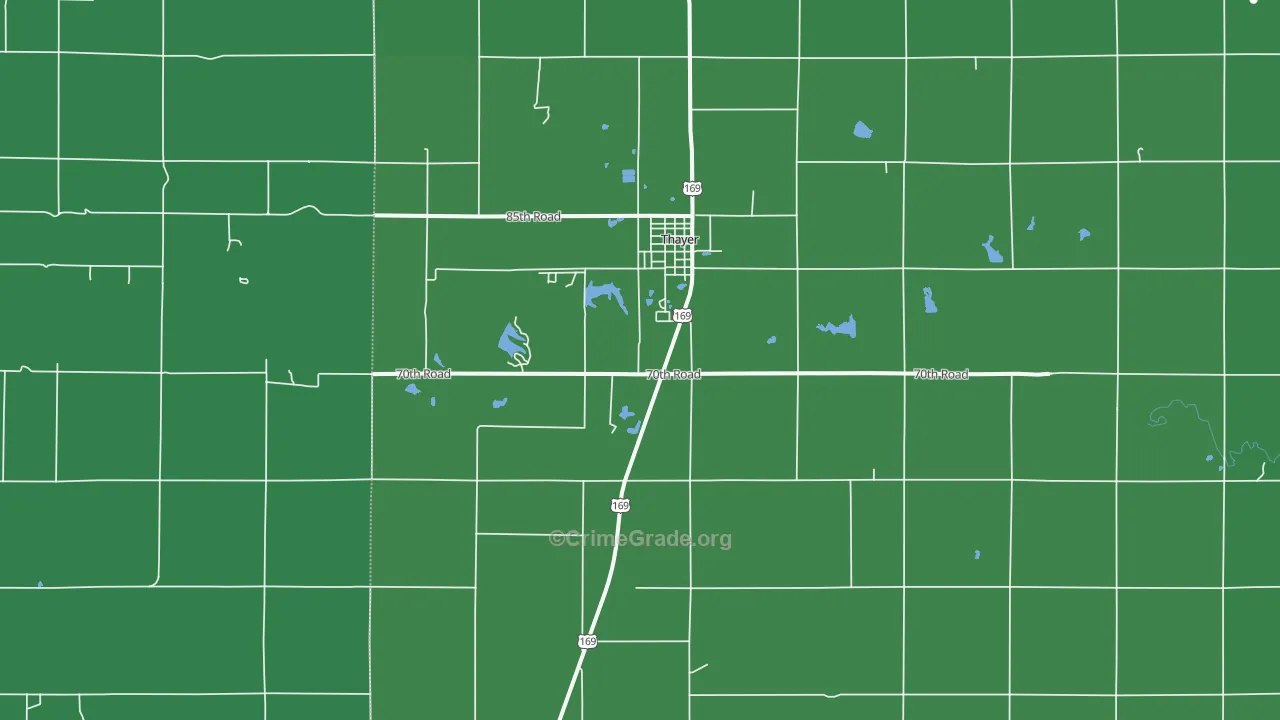 66776, KS Map of Vehicle Theft Rates