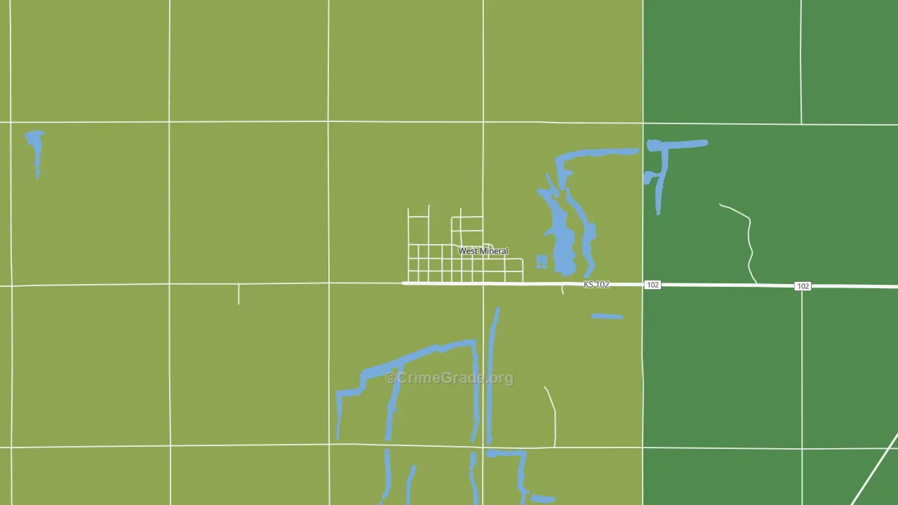 66782, KS Map of Vehicle Theft Rates