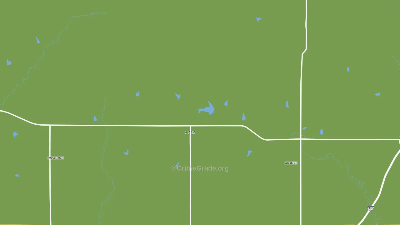 66833, KS Map of Vehicle Theft Rates