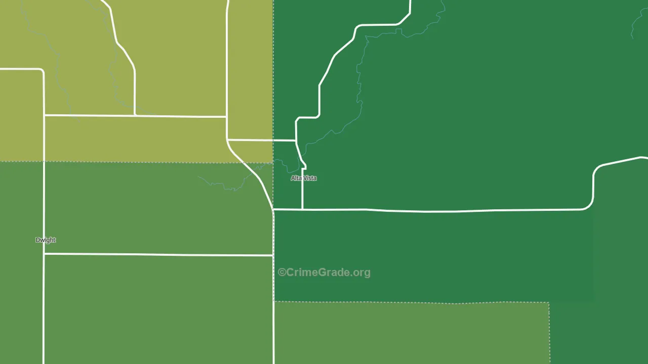 66834, KS Map of Vehicle Theft Rates