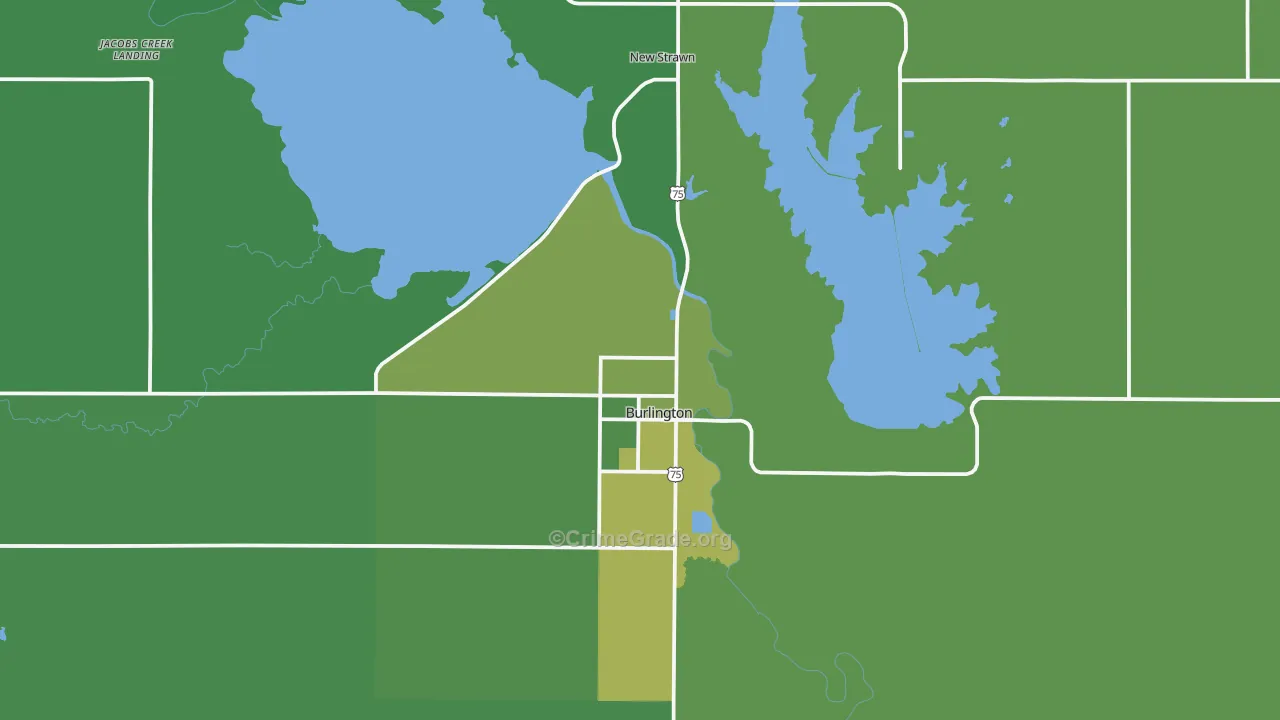 66839, KS Map of Vehicle Theft Rates