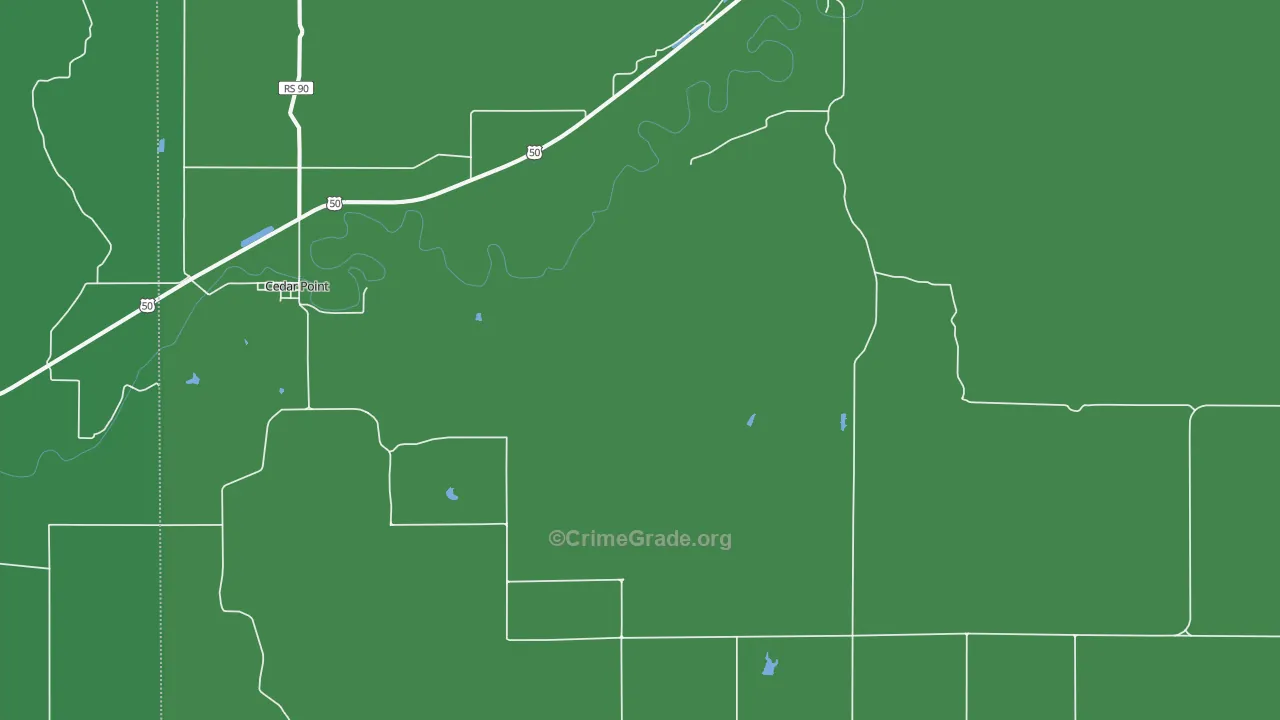 66843, KS Map of Vehicle Theft Rates
