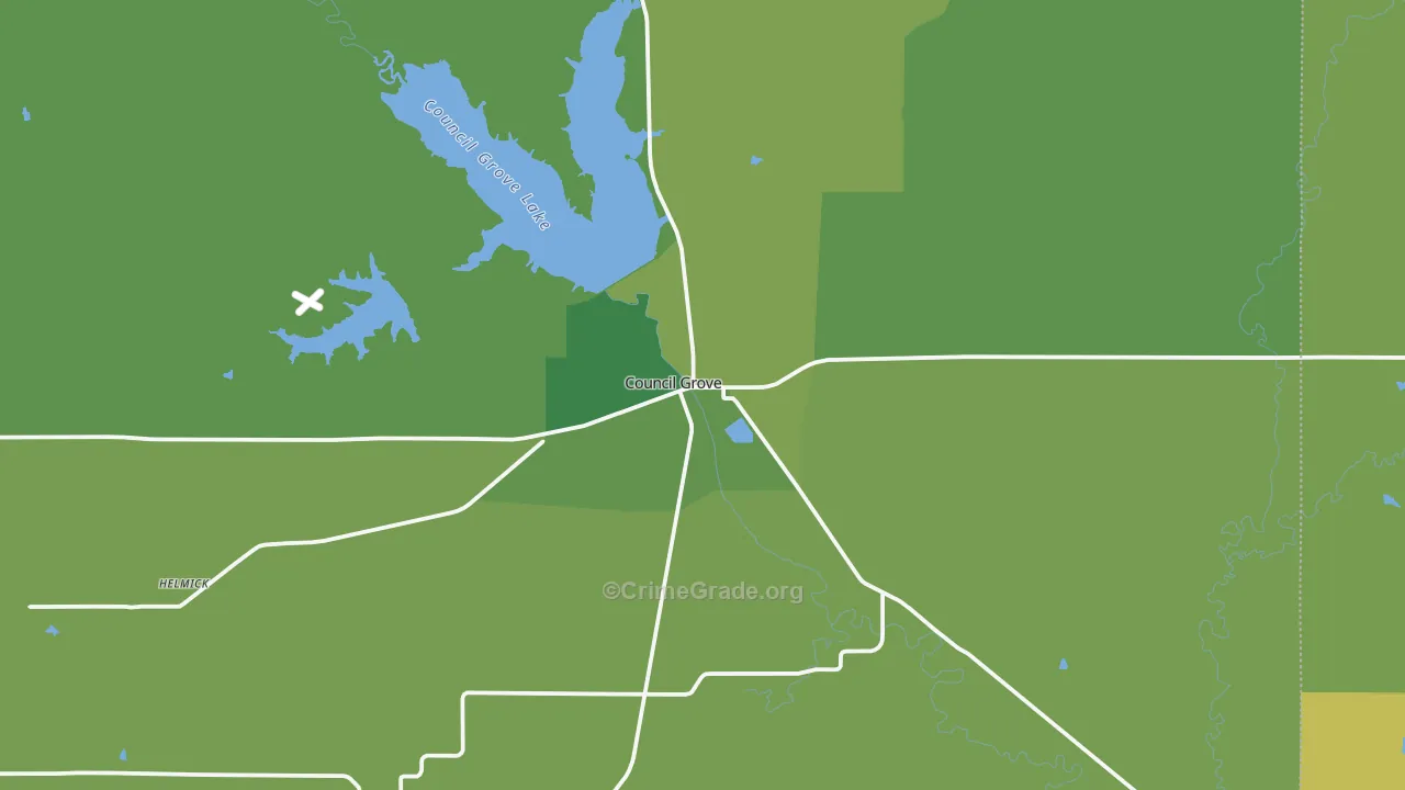 66846, KS Map of Vehicle Theft Rates