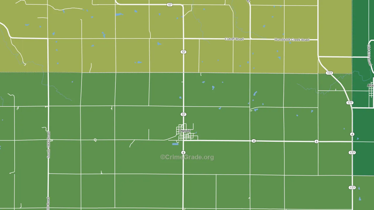 66849, KS Map of Vehicle Theft Rates