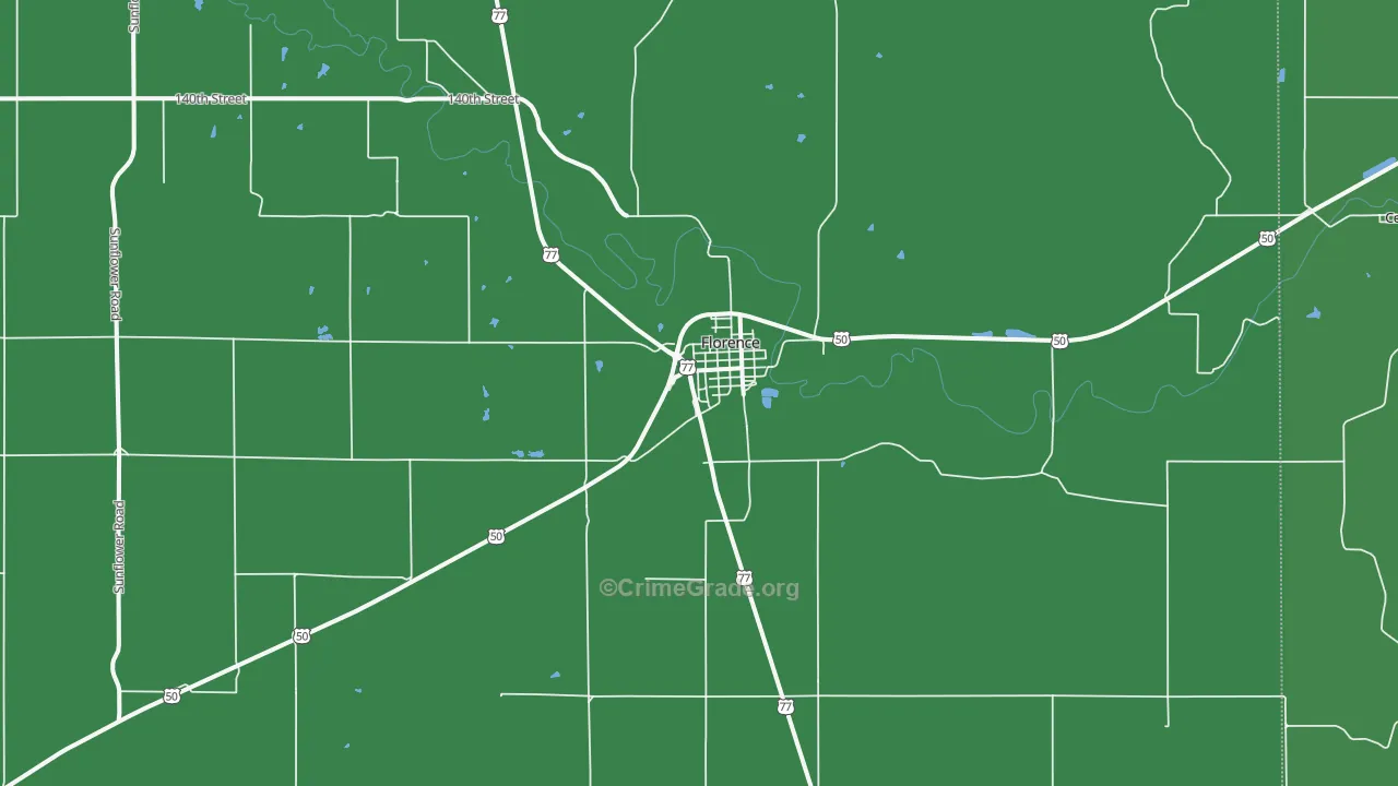 66851, KS Map of Vehicle Theft Rates