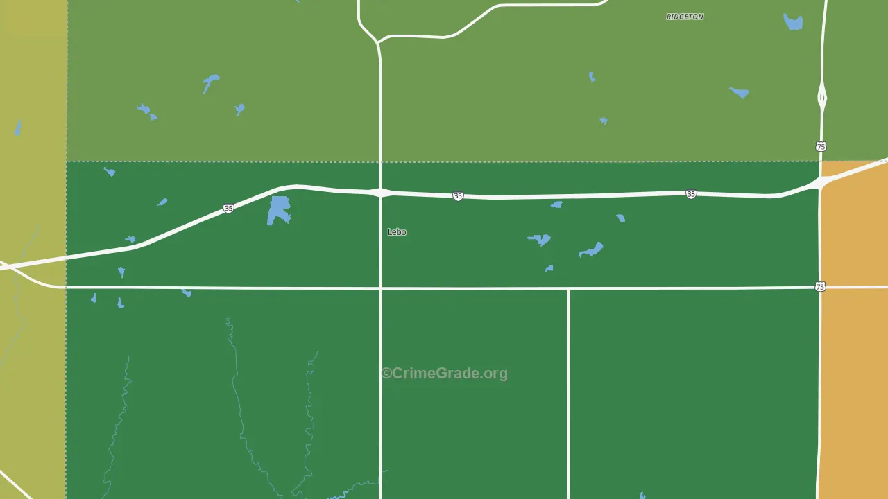66856, KS Map of Vehicle Theft Rates