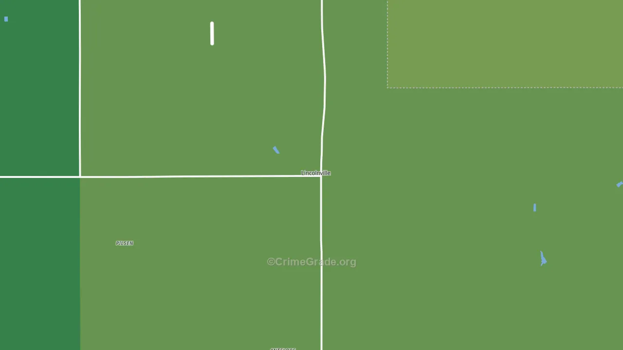66858, KS Map of Vehicle Theft Rates