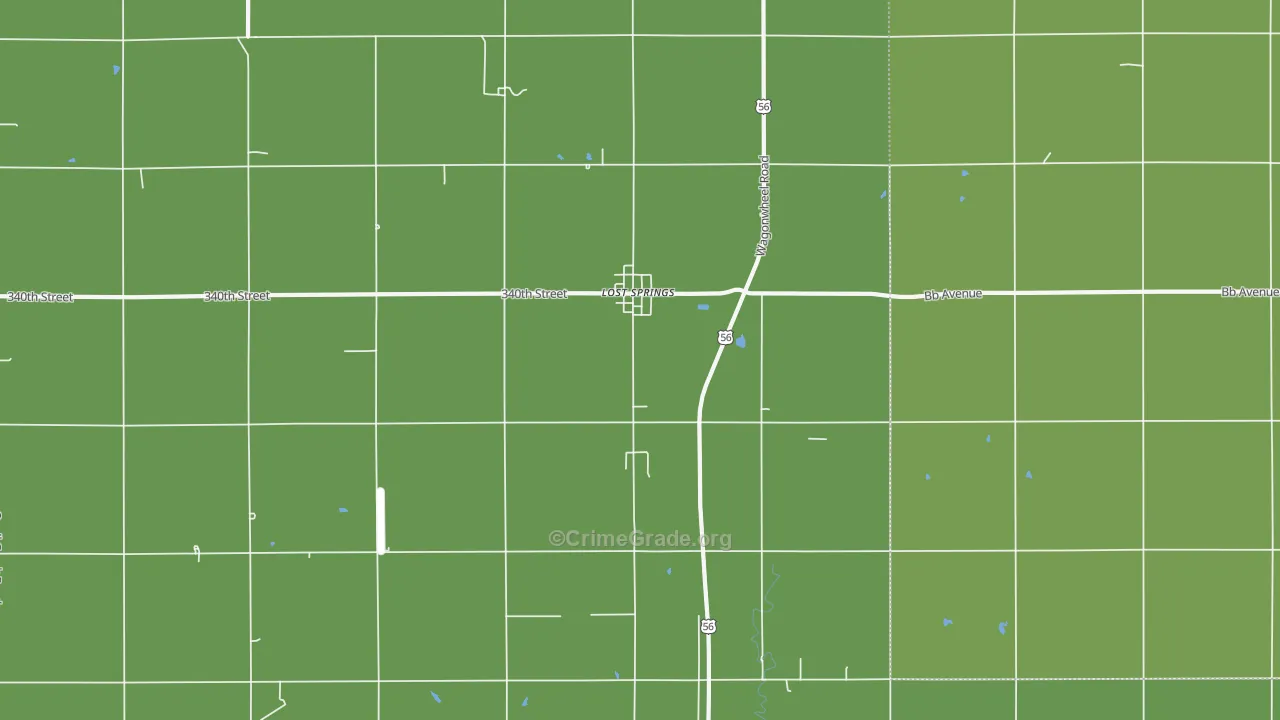 66859, KS Map of Vehicle Theft Rates