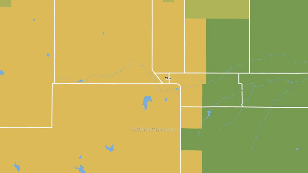 66865, KS Map of Vehicle Theft Rates