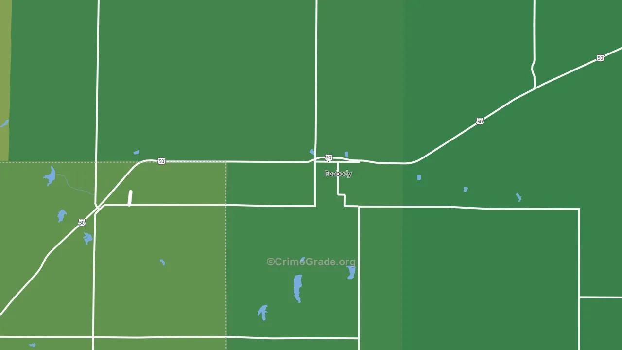66866, KS Map of Vehicle Theft Rates
