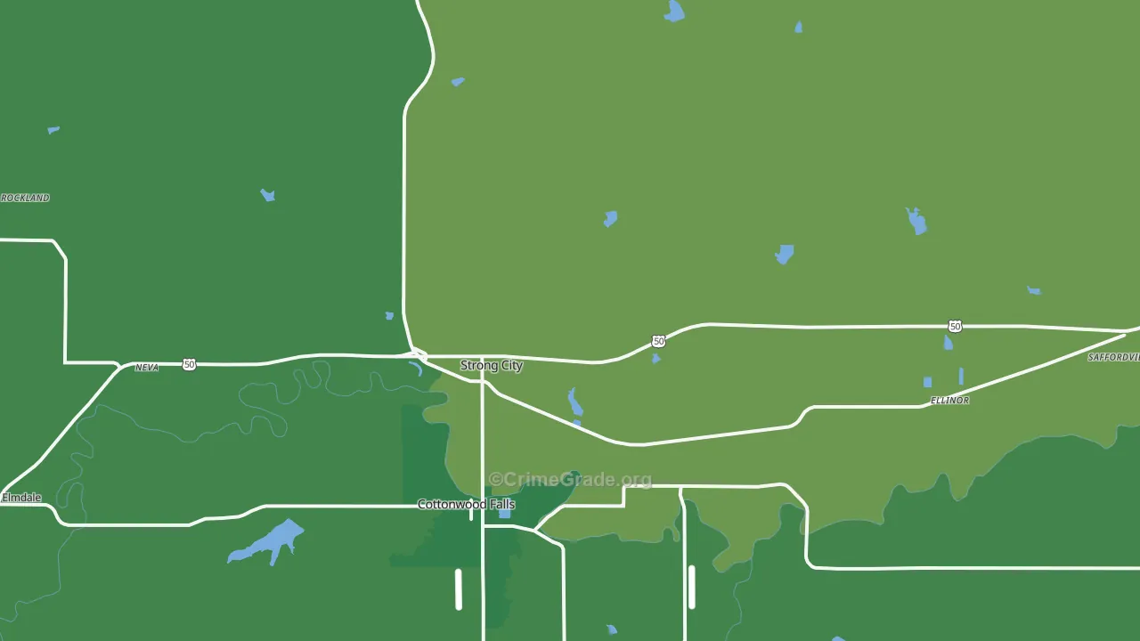 66869, KS Map of Vehicle Theft Rates