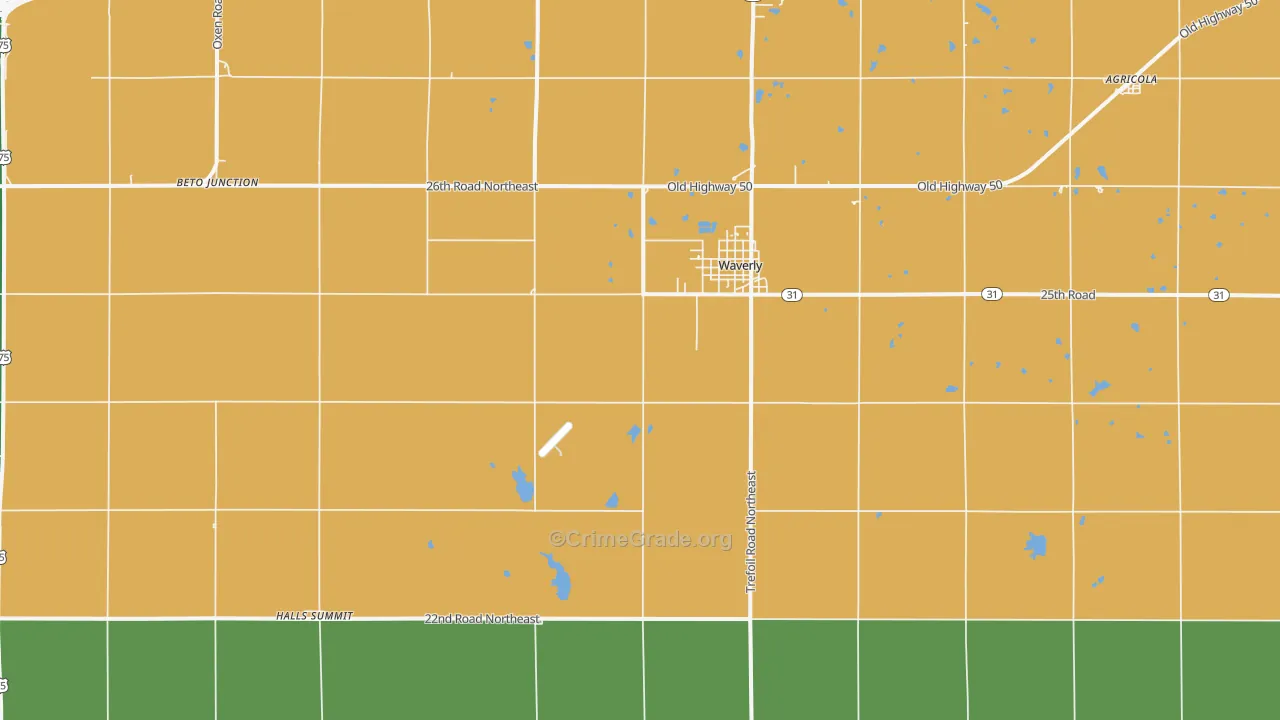 66871, KS Map of Vehicle Theft Rates