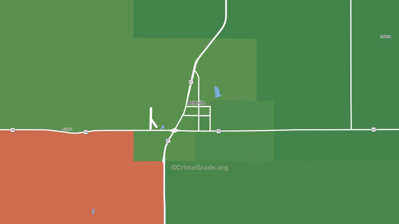66935, KS Map of Vehicle Theft Rates