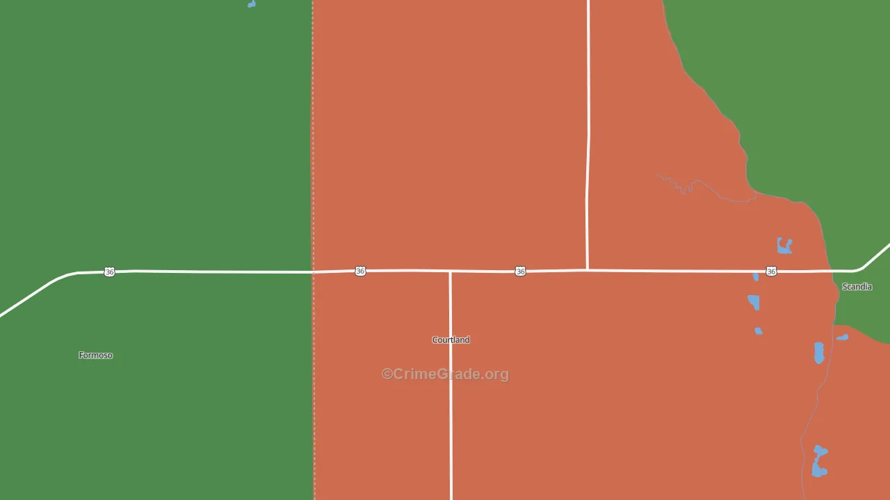 66939, KS Map of Vehicle Theft Rates