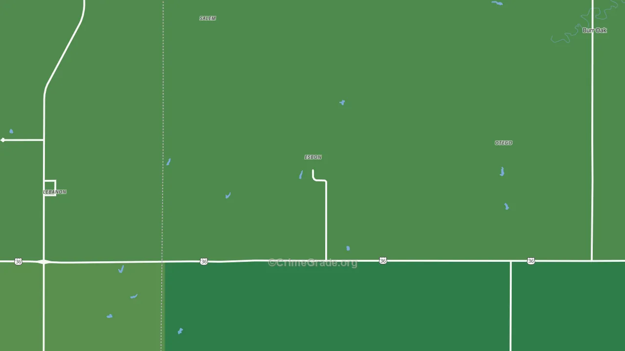 66941, KS Map of Vehicle Theft Rates