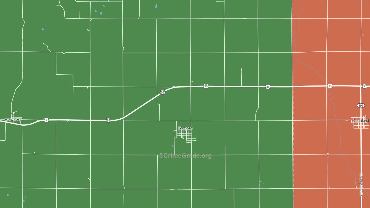 66942, KS Map of Vehicle Theft Rates