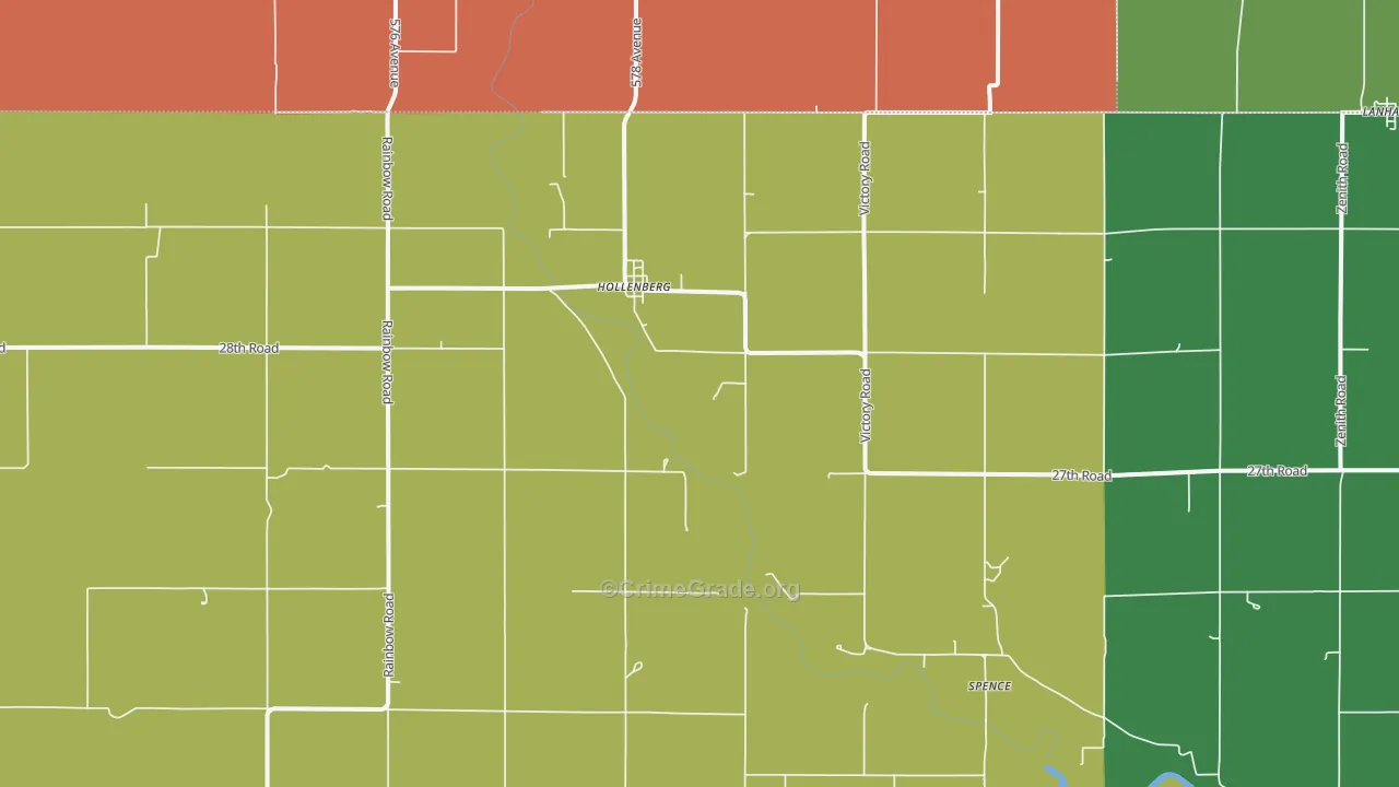 66946, KS Map of Vehicle Theft Rates