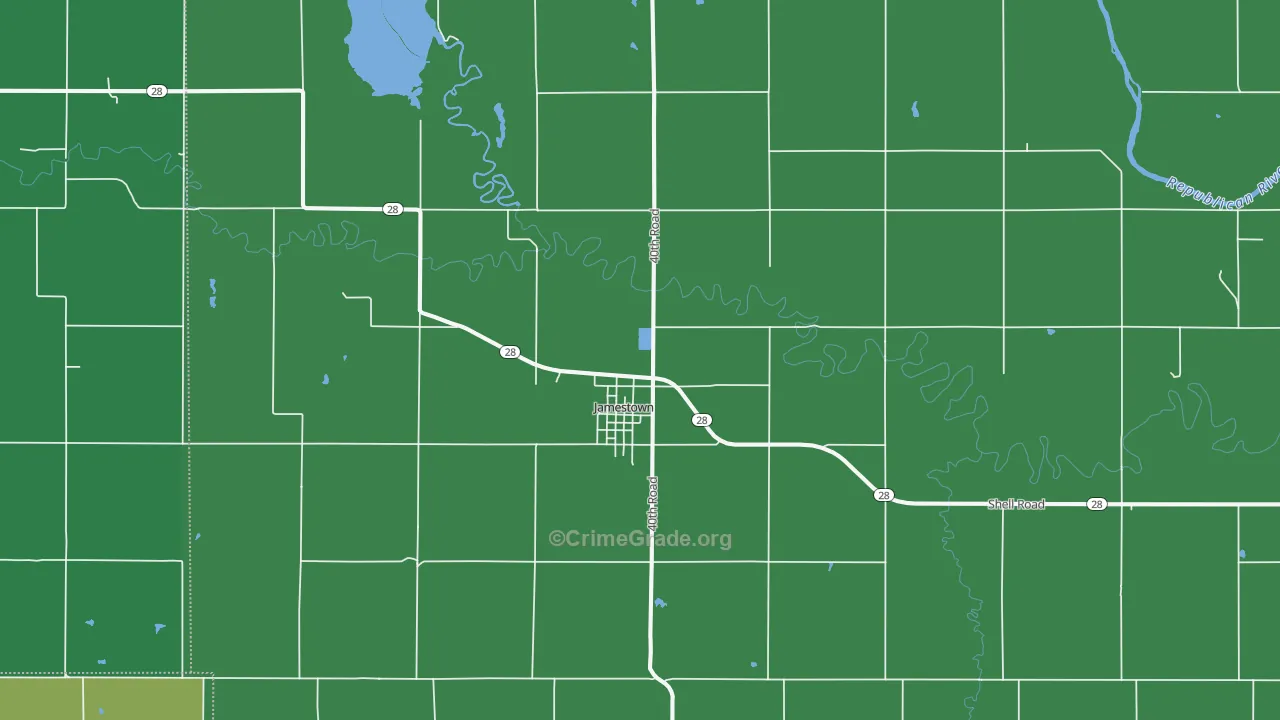 66948, KS Map of Vehicle Theft Rates