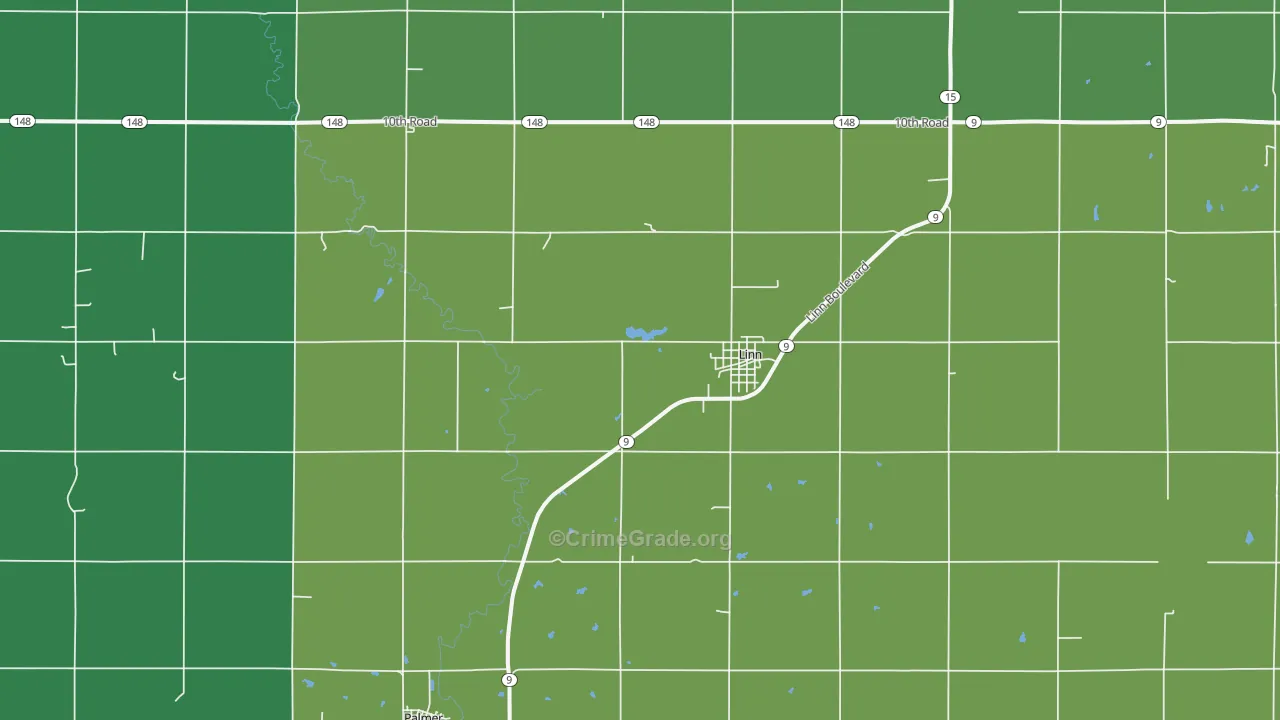 66953, KS Map of Vehicle Theft Rates